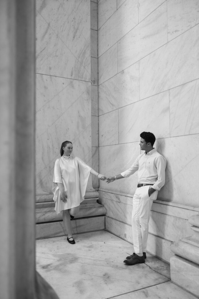 Bride-and-groom-sharing-a-romantic-portrait-outside-Philadelphia-City-Hall-on-their-wedding-day