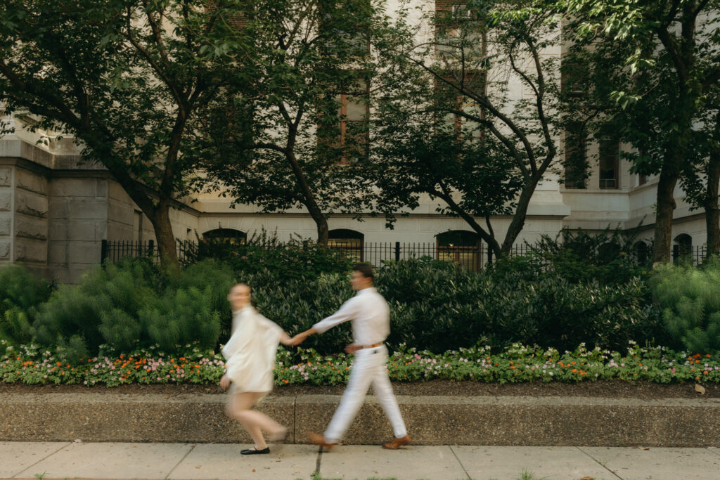 Bride-and-groom-sharing-a-romantic-portrait-outside-Philadelphia-City-Hall-on-their-wedding-day