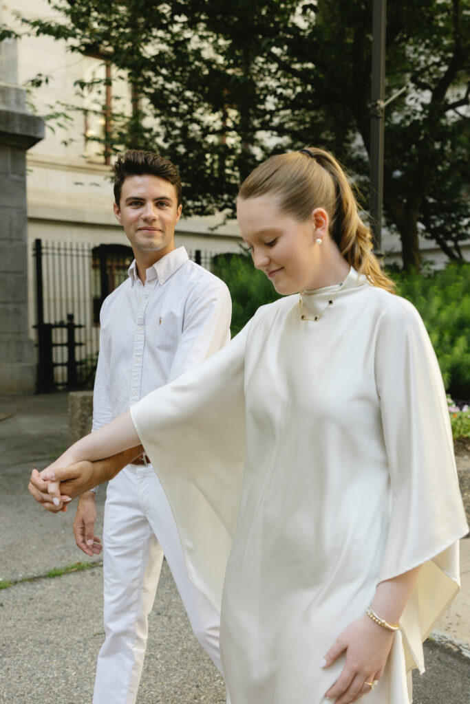Bride-and-groom-sharing-a-romantic-portrait-outside-Philadelphia-City-Hall-on-their-wedding-day